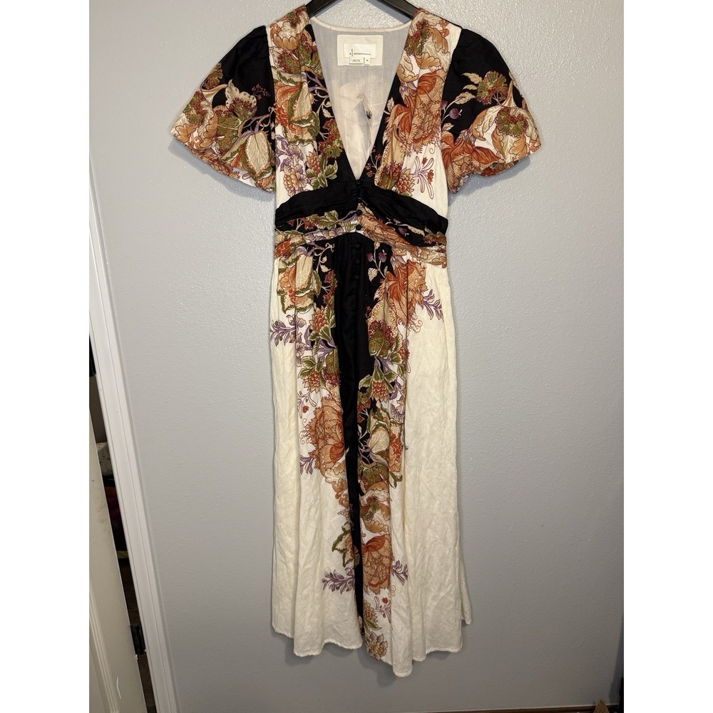 Anthropologie The Heynasreen Katerina Button-Front Dress XS Missing Button NWT